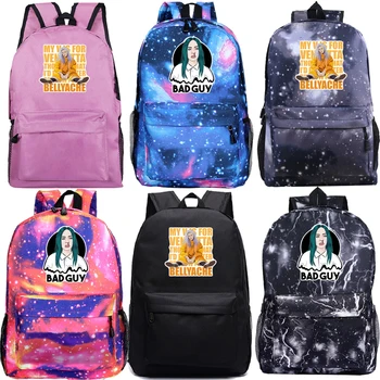 

Popular Billie Eilish Backpack Travel Canvas Backpack Boys Girls Bookbag Students School Bag Kids Rucksack Teens Schoolbag Gift