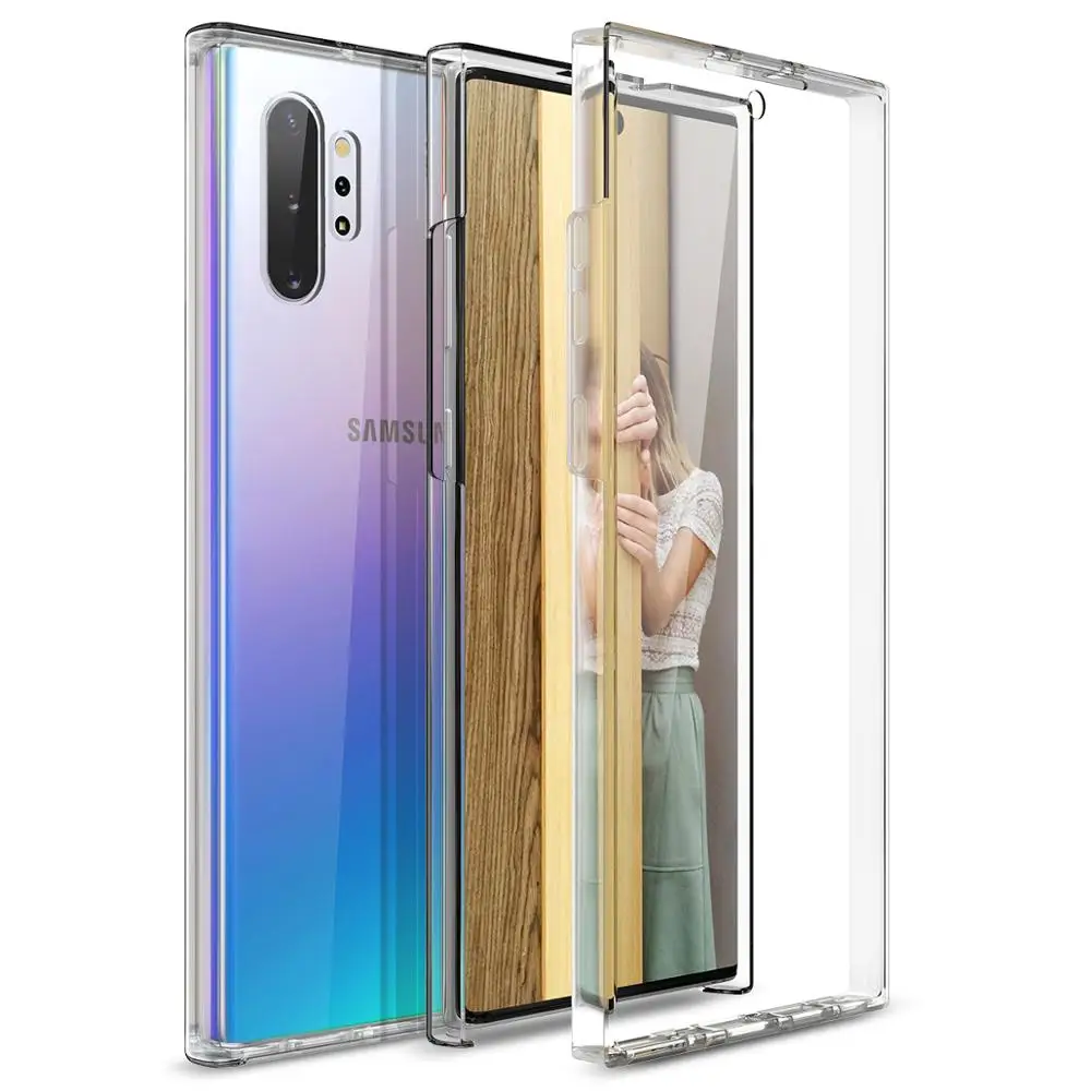 

3 In 1 Hard Case for Samsung Galaxy Note10 Plus 360 all-inclusive transparent PC backshell Waterproof TPU Case for Galaxy S10
