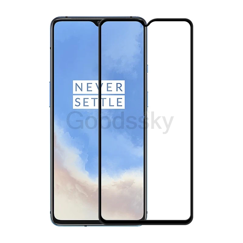 50 шт. полное клеевое закаленное стекло для Oneplus 7 T защита экрана взрывозащищенное защитное стекло 1+ 7 T пленка для One plus 7 T 9H