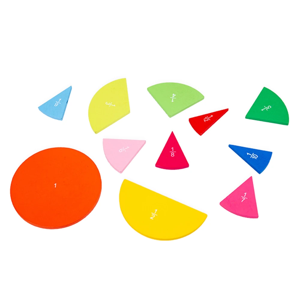 Colorful Игрушки для раннего обучения для детей круглые головоломки игрушки Математика фракционная доска дивизия обучающие средства Образование Математика игрушка-калькулятор - Цвет: Colorful