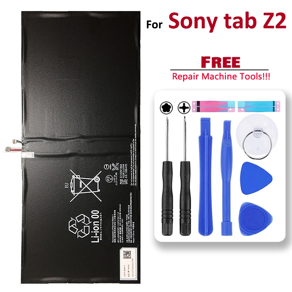 Аккумулятор для планшета SONY Xperia Tablet Z2/Z3/Z4 Tablet LIS2206ERPC LIS1569ERPC LIS2210ERPC 6000 мАч - Цвет: For Sony Tab Z2