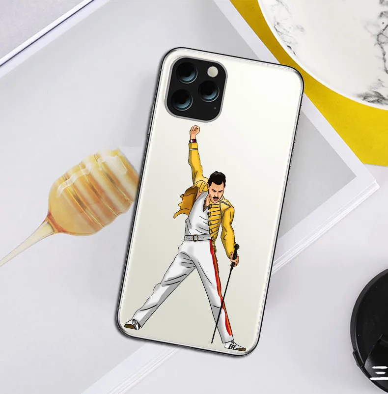 Рок-певец фанки Фредди Меркури Queen поп для iphone 11 11PRO X XR XS MAX 5S SE 6S 7 8PLUS Роскошный чехол из мягкой искусственной кожи(термополиуретан) coque - Цвет: TPU