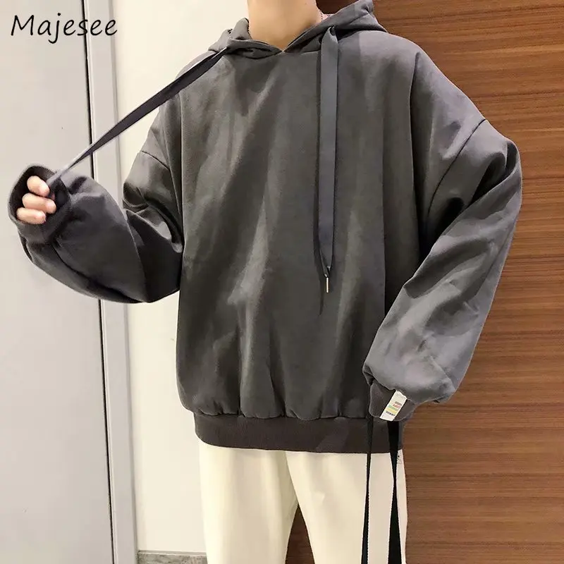 

Hoodie Men Clothes 2019 Solid Thick Plus Size Mens Hoodies Korean Style Loose All Match Casual Males Hot Sale Oversize Pullover