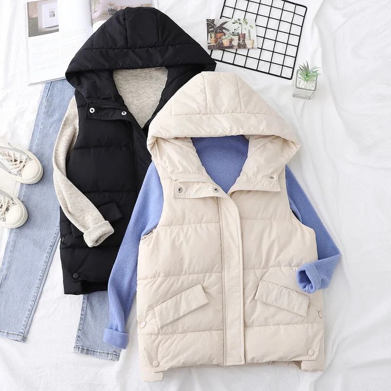 

2020 New Style for Autumn and Winter Korean Style Loose Cotton Waistcoat Vest Vest Cropped Jacket Womens Vest