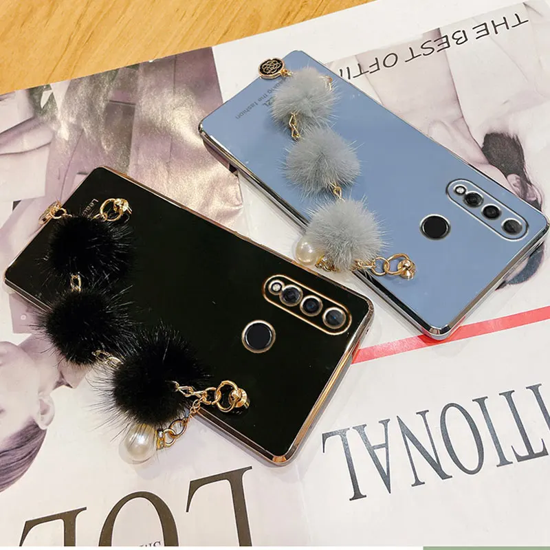 Luxury Bracelet Chain Phone Case For Huawei P30 Lite Cover Soft