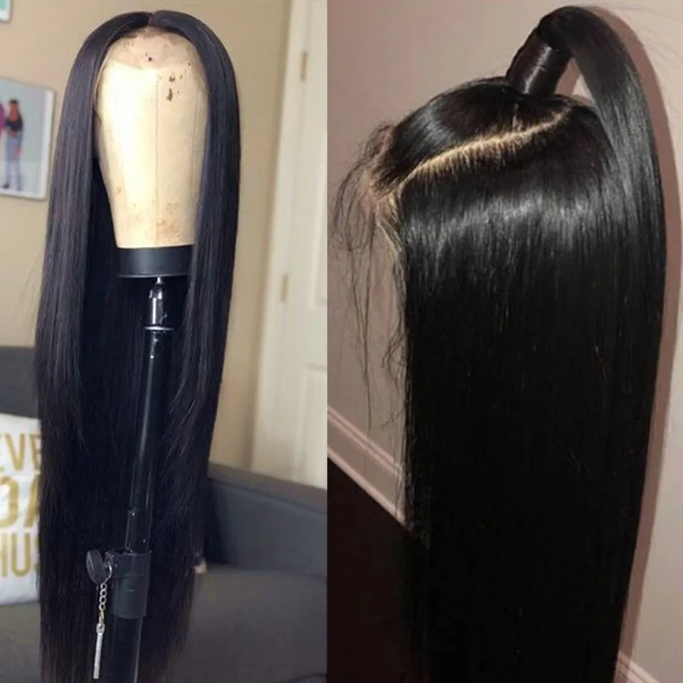 lace front human hair wigs long straight