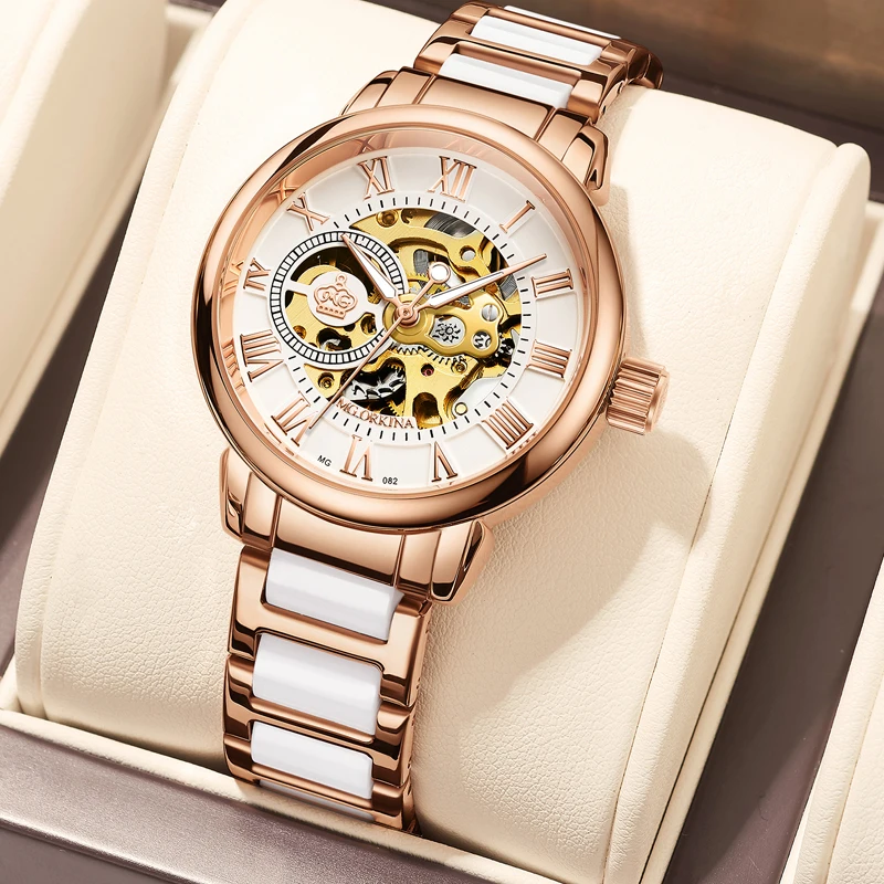 ★FOCE★ Automatic Skeleton Couple Women's Wristwatch SP3372 Amazon.com: Caluxe Automatic Mechanical Tourbillon Watch