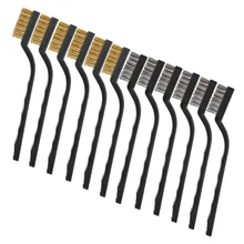 12 шт. щетка для чистки ржавчины упаковка мини Удобная проволочная щетка из нержавеющей стали волшебная палочка металлическая Чистящая палочка для удаления ржавчины щетка для мытья