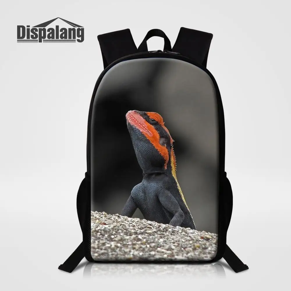 16 дюймовый школьный рюкзак для мальчиков, ящерица, животные, Mochila Escolar, школьные сумки для детей, на заказ, рюкзак для книг, Детский Повседневный рюкзак на плечо - Цвет: Backpack27