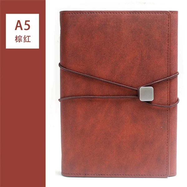 A5 Spiral Binder Ring Notebook Planner Three Fold Diary Agenda Filofax Travels Sketchbook Journal School Office Stationery - Color: red