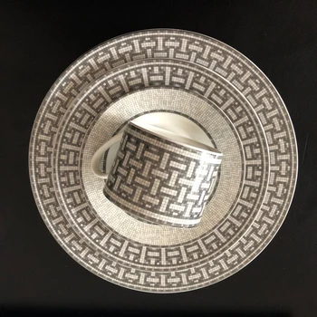 

Luxury Porcelain Serving Dinner Plate Platter Fine Bone China Europe Home Restaurant Tableware Decor Wedding Housewarming Gifts