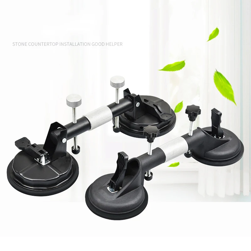 Adjustable Vacuum Suction Cup Glass Lifter Ceramic Tile Carrier Sucker Plate Horizontal Suction 150KG Seam Setter Building Tool