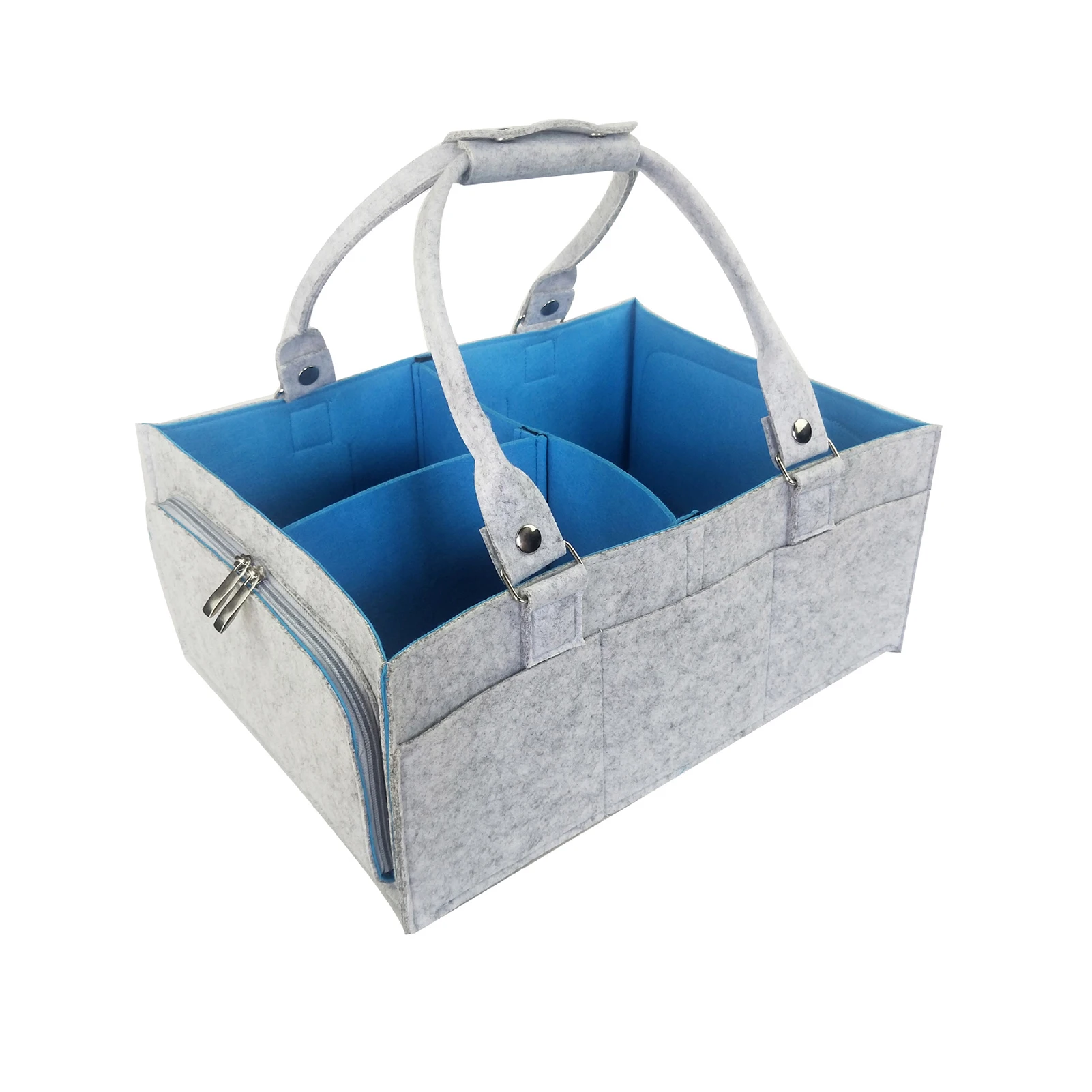 Storage Organizer With Compartments Car Travel Nappy Holder Felt Baby