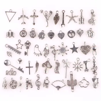 

50PCS Alloy Mixed Mini Charms Antique Silver 2020 Life Tool Pendant Jewelry Making Findings 23553