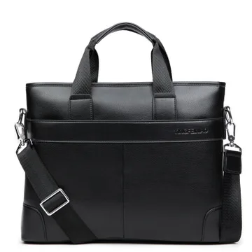 

men's bag leather laptop bag One shoulder slung business casual men's briefcase