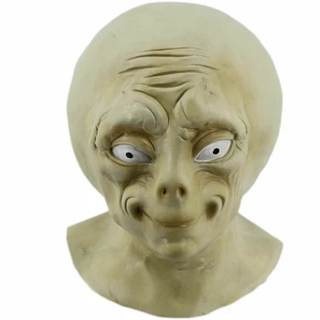 

Mens Alien Mask Latex Mask & Neck FILM TV Scary Full Overhead Halloween