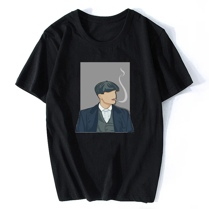 

Peaky Blinders New Arrival Men Smoking T-Shirt Short Sleeve Casual O-neck Tee Hipster Cool Tops Men Funny Black T Shirts
