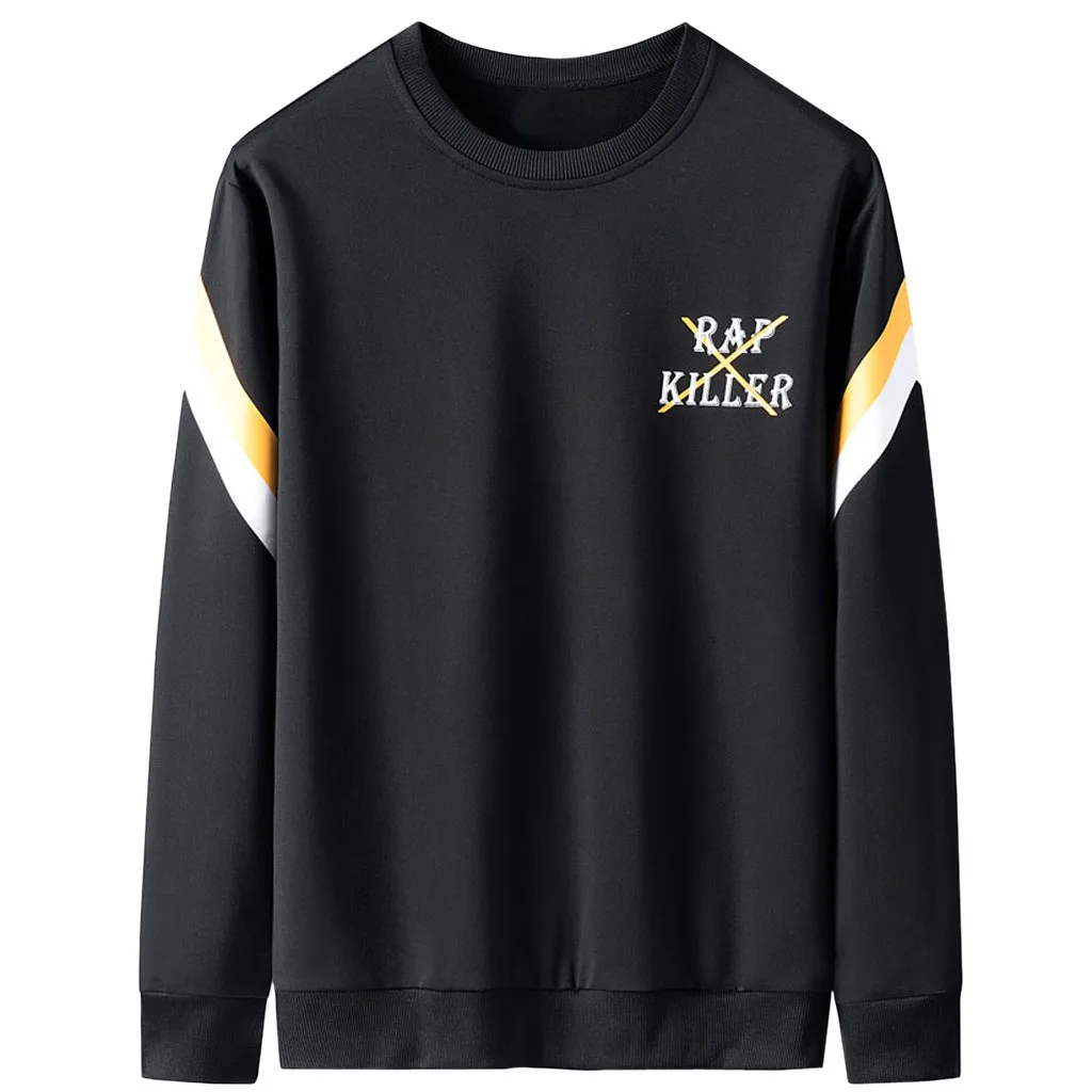 Hoodies and Sweatshirts Men Warm Winter Long Sleeve Pullover Letter Sweatshirt Top Tee Outwear Blouse off white Oversized