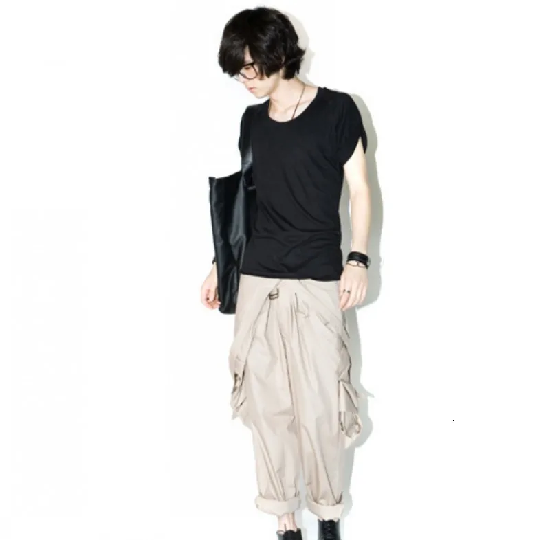 Летняя новая мода мужской Стильный комбинезон для мужчин с длинным рукавом хлопок свободный крой брюки мужские Размер 2XL размера плюс