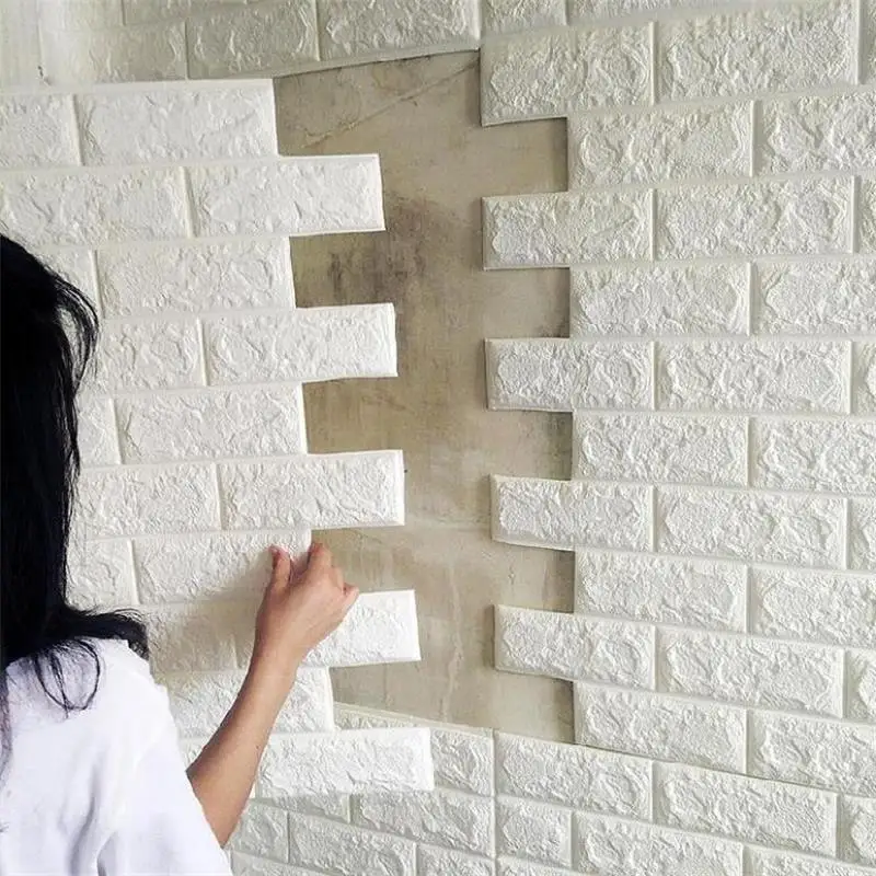 10 шт. самоклеящиеся 3D панели для стен 77 Х70 см|Декоративные пленки| |