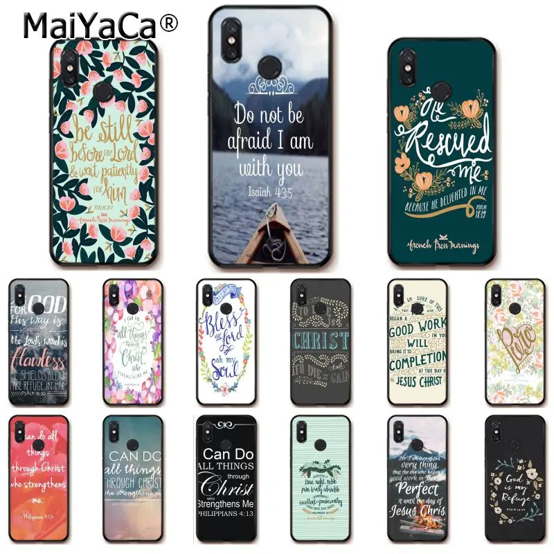 

MaiYaCa Bible verse Philippians Jesus Christian Phone Case for Xiaomi Redm4X 6A RedmiGo Redmi5 5Plus Note4 5 7 mi A1 A2Lite