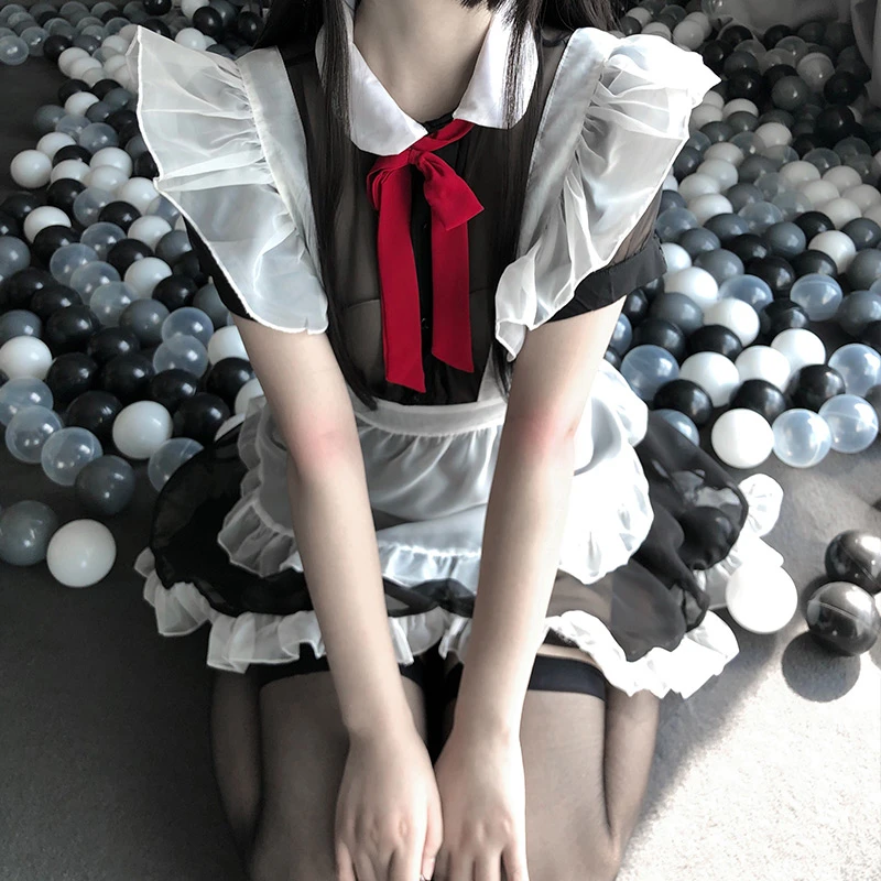 Women Girls Lolita Uniform Outfits Halloween Roleplay Costumes Maid Dress Cosplay Sexy Lingerie Late Night French Maid Costume women lingerie women lingerie set women cosplay costume