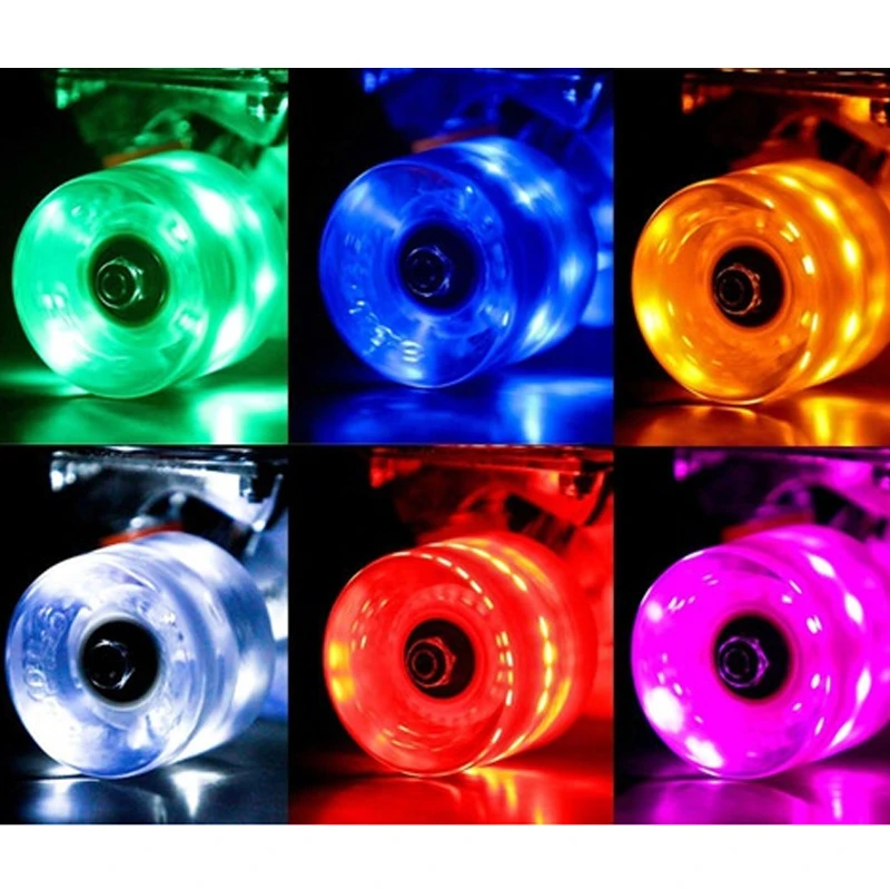 LED Flash Cruiser Skateboard PU Wheel For Street Skate Longboard Banana Board