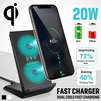 

20W Fast Wireless Charger For iPhone 11 X Xs Max For Airpods Visible Qi Wireless Charging Pad For Samsung S10 S9 Note 10