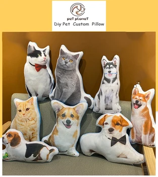 

Dog Toy Diy Shaped Pillow 3d Cat Photo Pet Birthday Gift