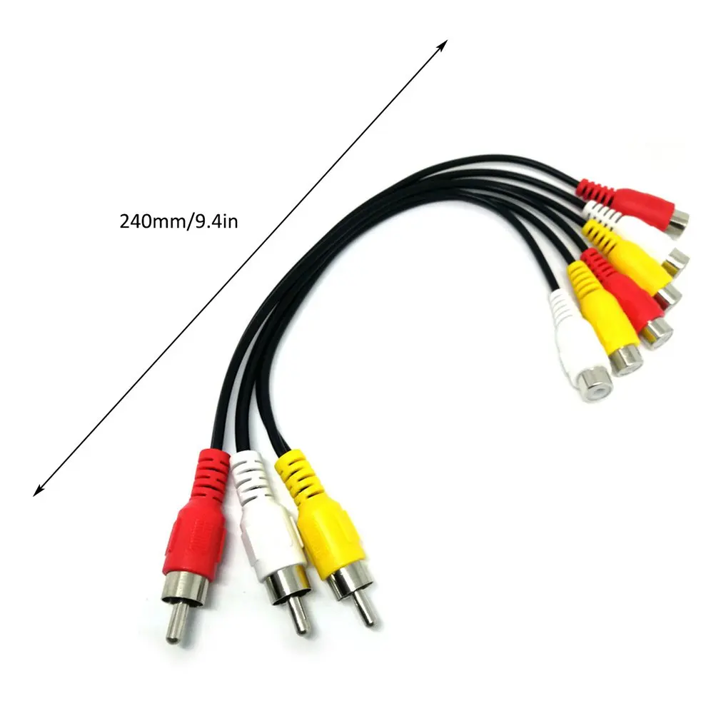 3RCA штекер 6RCA NC XQIN сплиттер Аудио ТВ DVD видео кабель адаптера AV| |