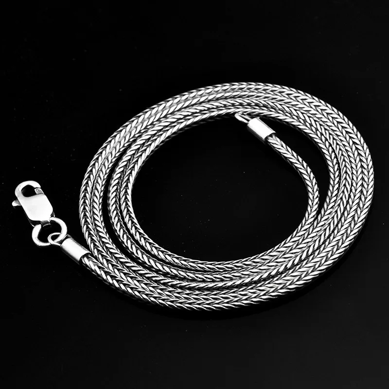 V. YA, 2,8 мм, тайская Серебряная Мужская цепочка, 925 пробы, серебряная цепочка в виде змеи для мужчин, хорошее ювелирное изделие, 45 см, 50 см, 55 см, 60 см