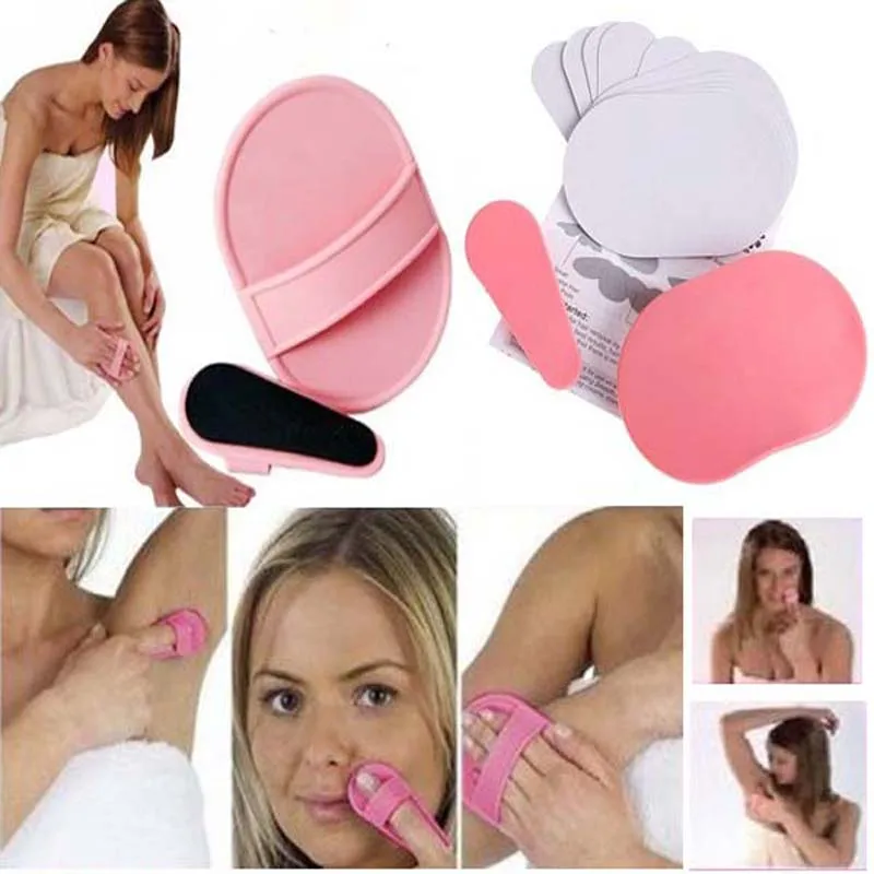 Fashion Cheap Pro Hair Removal Tools Smooth Legs Away Lady Skin Care Clean Pads Portable Epilator Skin Lip Hair Remover Set