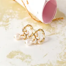 DE2093 S925 наборе серебристых спиц из серьги из натурального пресноводного жемчуга