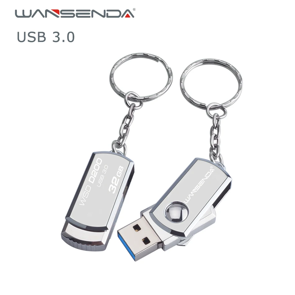 Высокоскоростной USB флеш-накопитель Wansenda 256 ГБ 128 64 металлический Флешка 32 16 8 4
