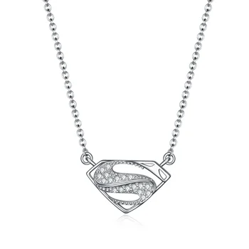 

S925 Sterling Silver Necklace Pendant Classic Delicate Wild Temperament Female Inlaid Zircon Item Pendant