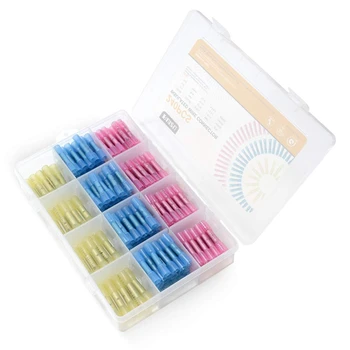 

150 PCS Wire Connector Kit Wire Connectors Waterproof Electrical Wire Connectors Insulated Heat Shrink Butt Wire Crimp Terminal