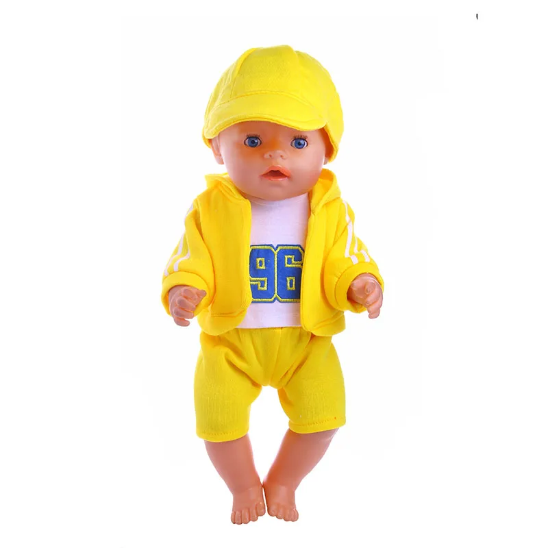 5 стилей одежды куклы 1 комплект = шляпа+ пальто с длинными рукавами+ брюки для 18 дюймов американская кукла и 43 см кукла для нашего поколения Игрушки для девочек - Цвет: n369