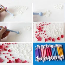 8 шт. 16 головок PP пластик помадка Моделирование резьба долото набор ferramentas украшения торта Цветок Кондитерские изделия Ремесло Инструмент Плесень