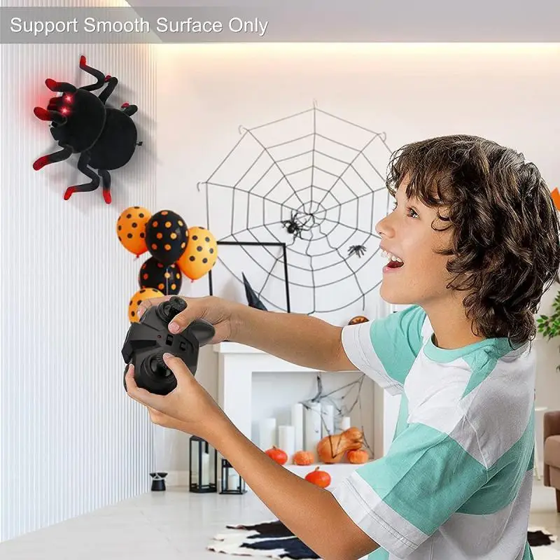 Wall Climbing Remote Control Toys Halloween Prank Toy Christmas Present For Kids Birthday Party Realistic Fake Fun Robot Gifts | Игрушки и