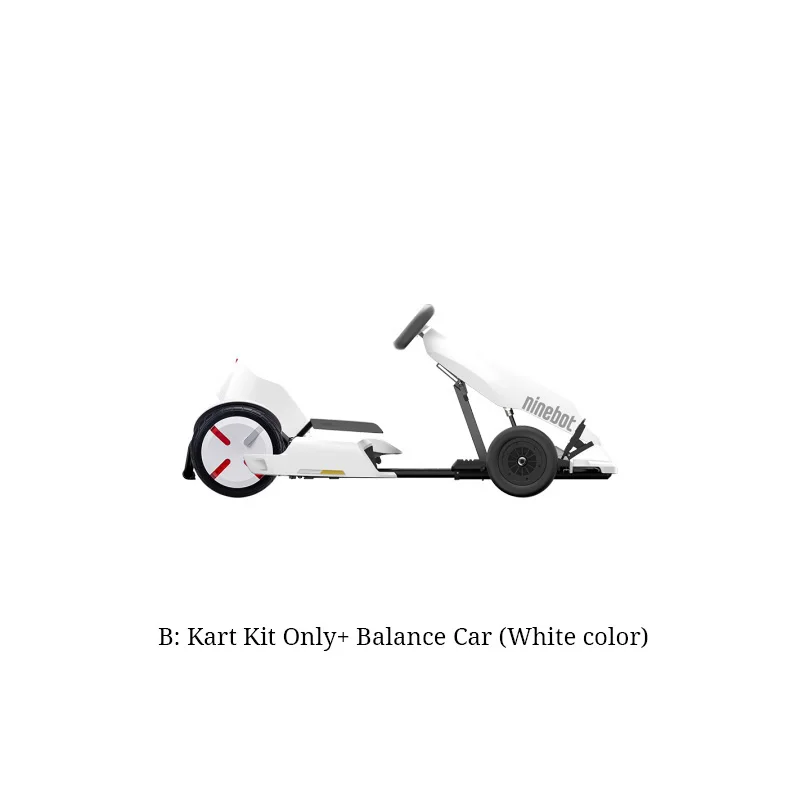 Go-Kart Kit Nine Balance Car Minipro Karting, запчасти для детей, для езды на автомобиле двойного назначения - Цвет: White Car With Part