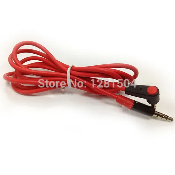 Wholesales 1 2M 3 5mm Male to Male Detox Pro Headphone Replacement Audio Extension Cable AUX Cable Red Black 500pcs lot