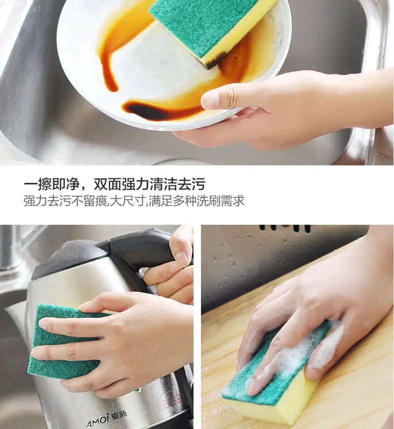 2Pcs Magic Cleaning Sponge Brush with Handle Cleans Kitchen Nano Emery –  LYHOE