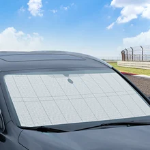 Taşınabilir araba güneşliği evrensel ön cam katlanır kalınlaşmış alüminyum folyo güneş koruyucu anti ultraviyole yaz güneşlik