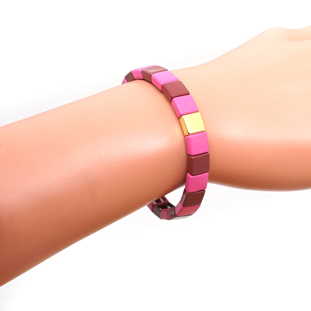 Shinus модный браслет для женщин Etsy эмалированные плитки бусины браслеты Pulsera Mujer Лето Diy ювелирные изделия свадебный подарок