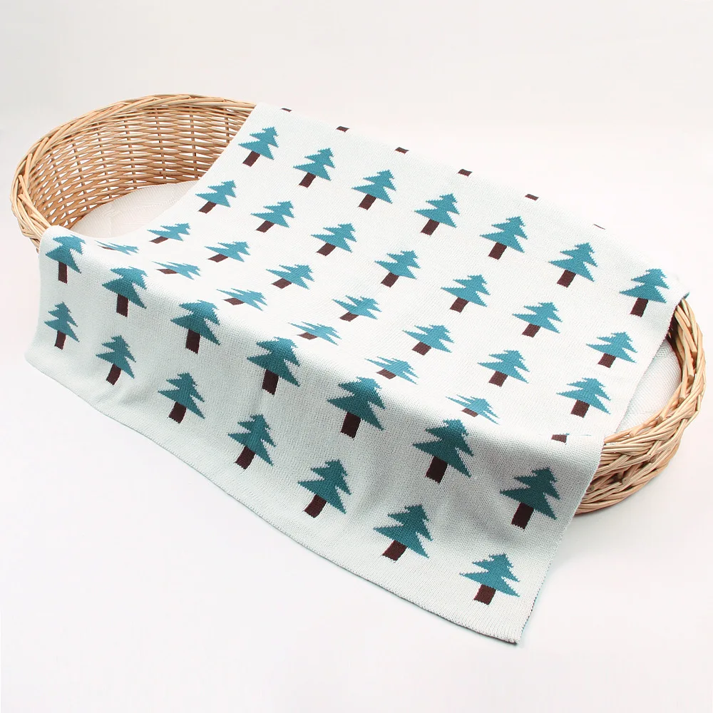 

Super Soft Newborn Swaddle Wrap Blankets Stripe Knitted Infant Baby Basket Blanket Summer Air Conditioning Toddler Bedding Quilt