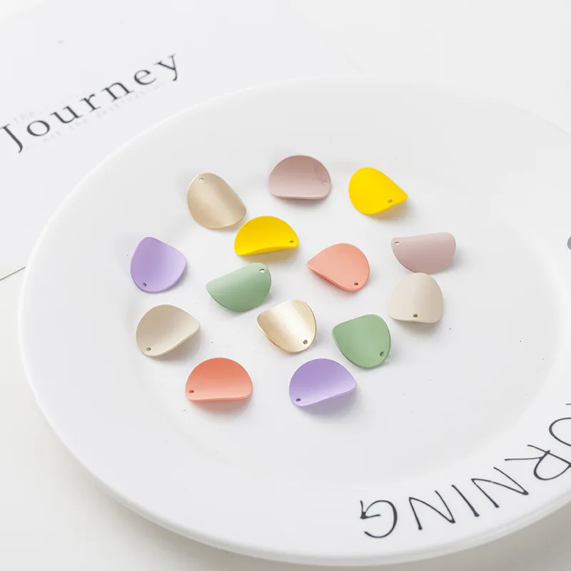 

New style 50pcs/lot color Rubber paint geometry concave rounds shape alloy flaoting locket charms diy jewelry earring accessory
