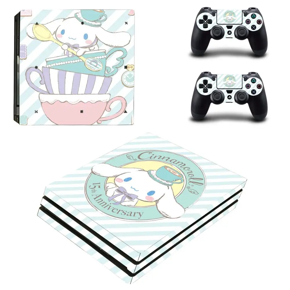 Cinnamoroll лаурель собака PS4 Pro кожи наклейка для sony playstation 4 консоли и 2 контроллера PS4 Pro кожи Стикеры винил - Цвет: YSP4P-3838