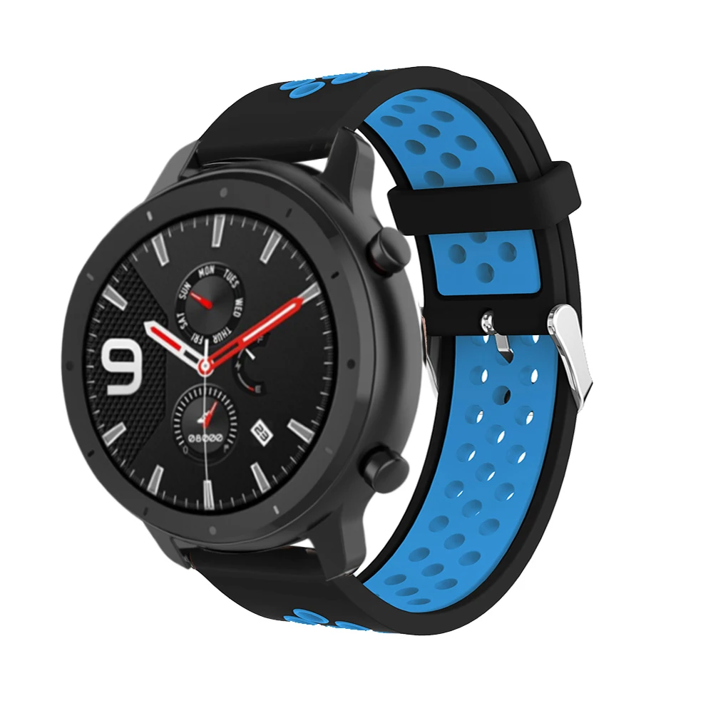 22 мм силиконовый ремешок для Amazfit GTR 47 мм ремешок для Galaxy Watch 46 мм/samsung gear S3 Frontier ремешок для huawei Watch GT 2