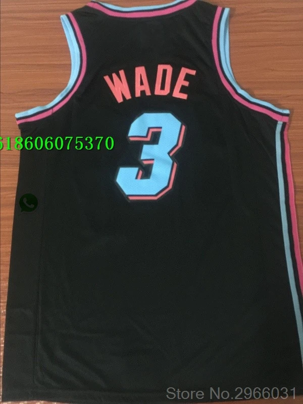 for men A+++ Качественная мужская футболка для взрослых#3 Dwyane Wade 7 Goran Dragic 21 Hassan Whiteside Jersey - Цвет: for men