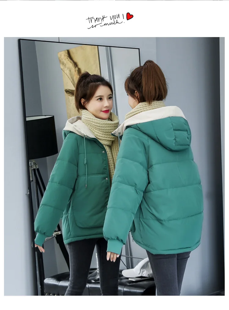Winter Coat Women 2020 Fashion Winter Jacket Women Cotton padded Parka Outwear Hooded 7 Colors Solid Female Jacket Coat